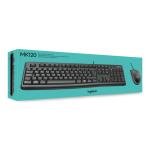 Logitech MK120 USB Keyboard and Mouse Combo | Wired | Full-Size Keyboard | High-Definition Optical Mouse | Multimedia Keys | 1-Year Warranty